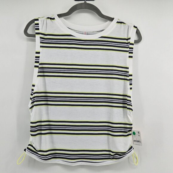 NWT Free People Movement Sport Mode Print Muscle Top - L White/Black - Picture 4 of 9